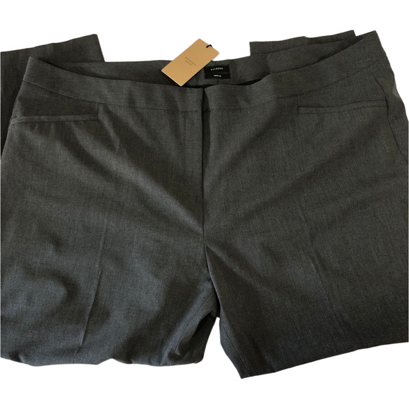 Halogen Taylor Fit Charcoal Gray Slim Leg Business dressy Pants Plus Size 26 - Picture 4 of 8